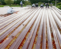 ケレンなし、養生なし、サビ閉塞、サビ止めコート１回目